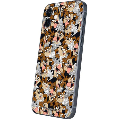 Looney Tunes Taz Super Sized Pattern iPhone 12 Mini Skin