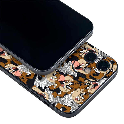 Looney Tunes Taz Super Sized Pattern iPhone 12 Mini Skin
