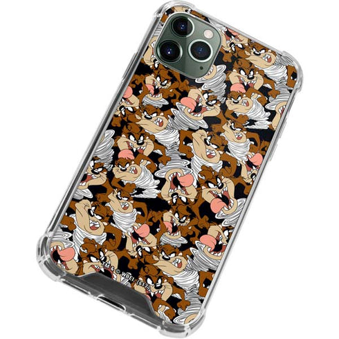 Looney Tunes Taz Super Sized Pattern iPhone 12 Pro Clear Case