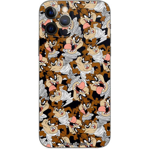 Looney Tunes Taz Super Sized Pattern iPhone 12 Pro Skin