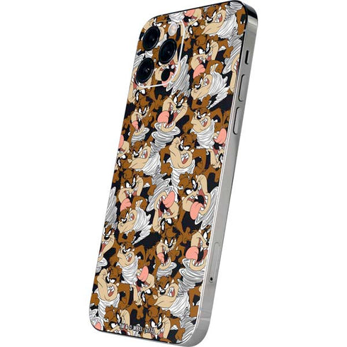 Looney Tunes Taz Super Sized Pattern iPhone 12 Pro Skin