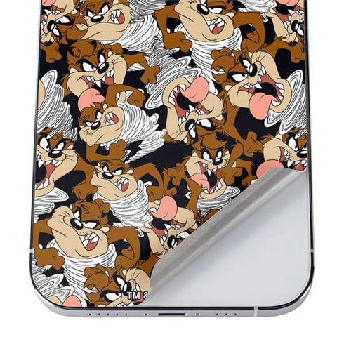 Looney Tunes Taz Super Sized Pattern iPhone 12 Pro Skin