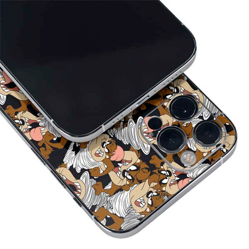 Looney Tunes Taz Super Sized Pattern iPhone 12 Pro Skin