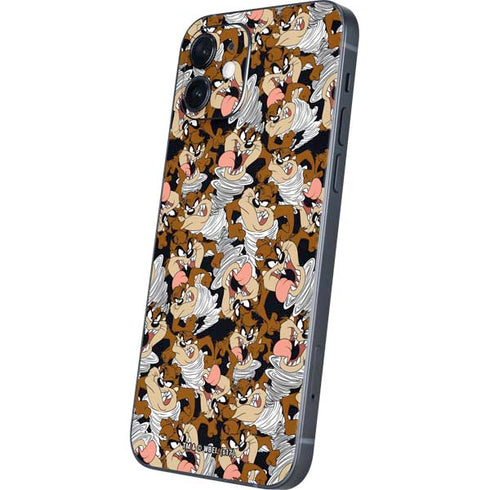 Looney Tunes Taz Super Sized Pattern iPhone 12 Skin