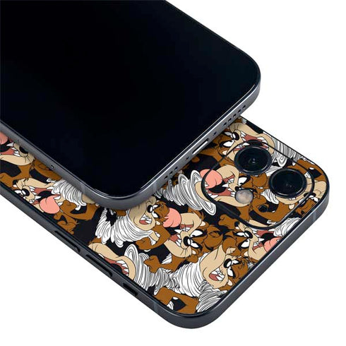Looney Tunes Taz Super Sized Pattern iPhone 12 Skin