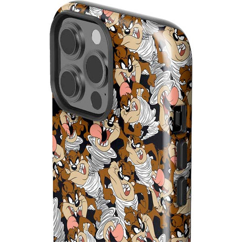 Looney Tunes Taz Super Sized Pattern iPhone 13 Pro Max Impact Case