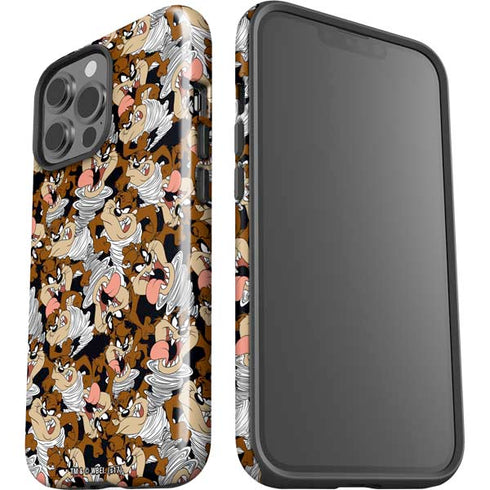 Looney Tunes Taz Super Sized Pattern iPhone 13 Pro Max Impact Case