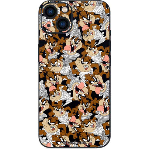Looney Tunes Taz Super Sized Pattern iPhone 13 Skin