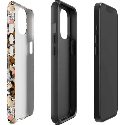 Looney Tunes Taz Super Sized Pattern iPhone 14 Plus Impact Case