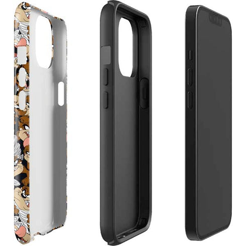 Looney Tunes Taz Super Sized Pattern iPhone 14 Impact Case
