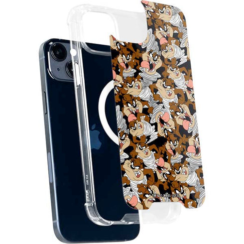 Looney Tunes Taz Super Sized Pattern iPhone 14 Plus MagSafe Case