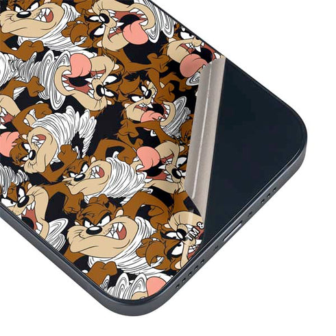 Looney Tunes Taz Super Sized Pattern iPhone 14 Skin