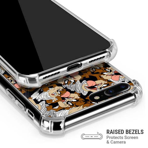 Looney Tunes Taz Super Sized Pattern iPhone 7/8 Plus Clear Case