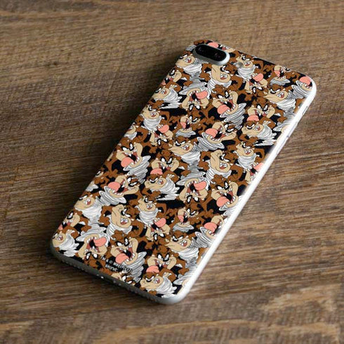Looney Tunes Taz Super Sized Pattern iPhone 7 Plus Skin