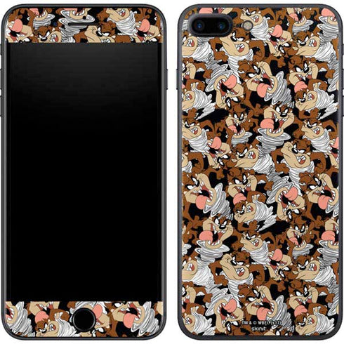 Looney Tunes Taz Super Sized Pattern iPhone 8 Plus Skin
