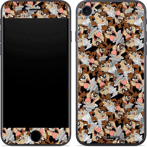 Looney Tunes Taz Super Sized Pattern iPhone 8 Skin
