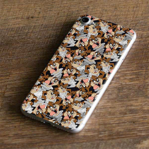 Looney Tunes Taz Super Sized Pattern iPhone 8 Skin