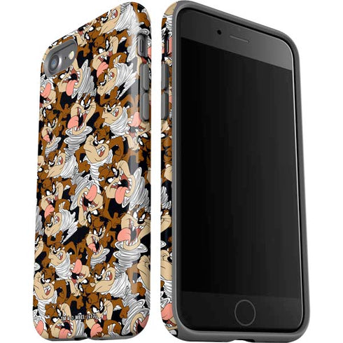 Looney Tunes Taz Super Sized Pattern iPhone SE (2nd & 3rd Gen) Pro Case