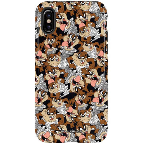 Looney Tunes Taz Super Sized Pattern iPhone X Pro Case