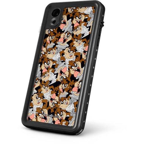 Looney Tunes Taz Super Sized Pattern iPhone XR Waterproof Case