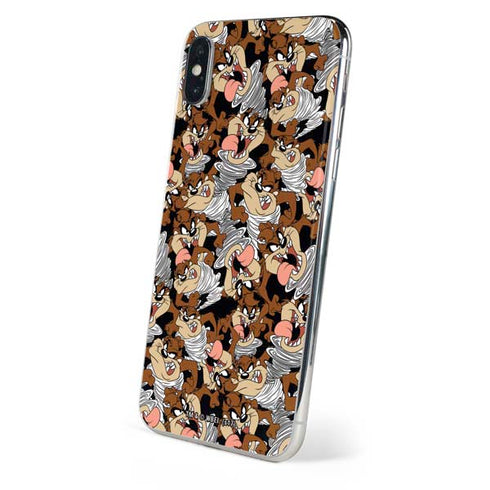 Looney Tunes Taz Super Sized Pattern iPhone XS Max Skin