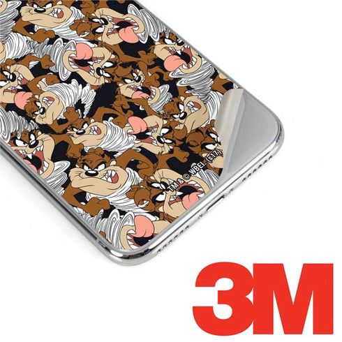 Looney Tunes Taz Super Sized Pattern iPhone XS Skin
