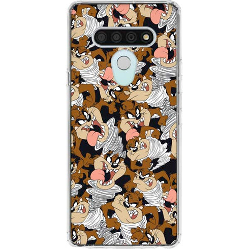 Looney Tunes Taz Super Sized Pattern LG Stylo 6 Clear Case