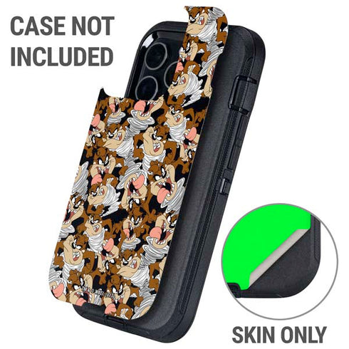 Looney Tunes Taz Super Sized Pattern Otterbox Defender iPhone Skin