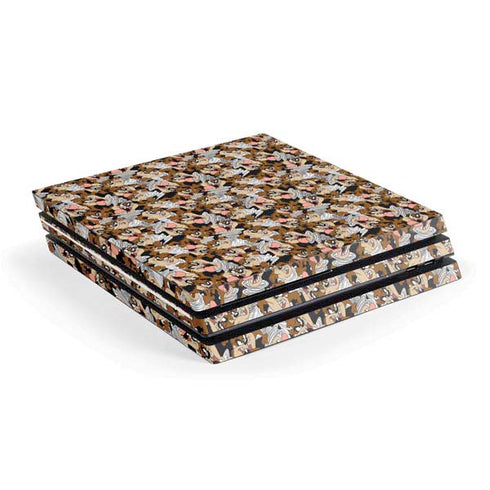 Looney Tunes Taz Super Sized Pattern PS4 Pro Console Skin
