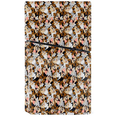 Looney Tunes Taz Super Sized Pattern PS5 Slim Disk Console Skin