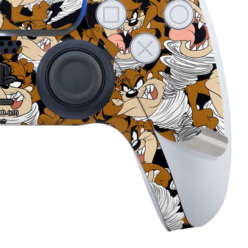Looney Tunes Taz Super Sized Pattern PS5 Slim Digital Edition Bundle Skin