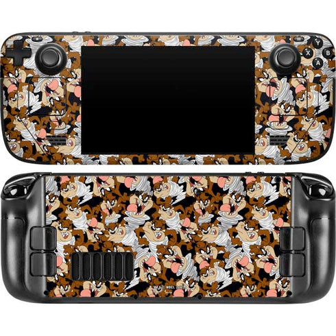 Looney Tunes Taz Super Sized Pattern Steam Deck Handheld Gaming Computer Skin