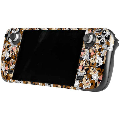 Looney Tunes Taz Super Sized Pattern Steam Deck Handheld Gaming Computer Skin