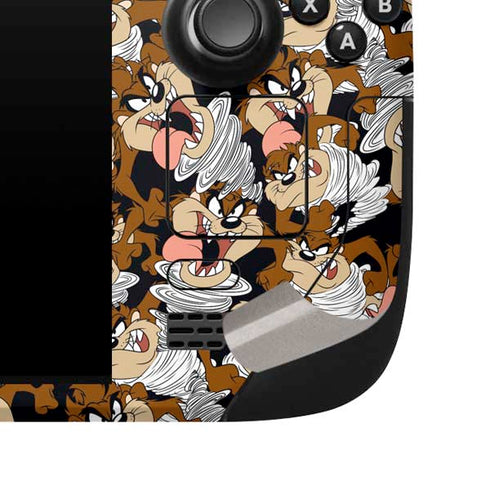 Looney Tunes Taz Super Sized Pattern Steam Deck Handheld Gaming Computer Skin