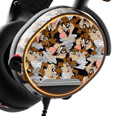 Looney Tunes Taz Super Sized Pattern SteelSeries Arctis 3 Skin