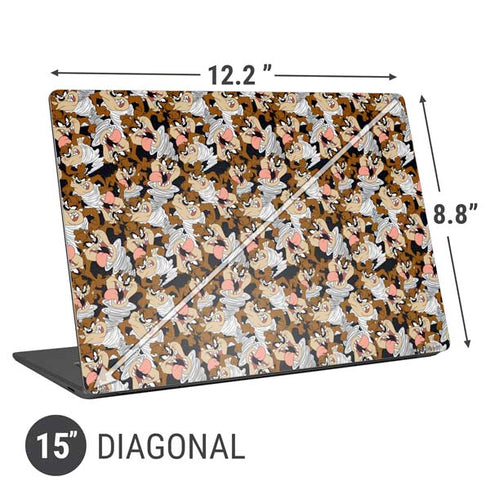 Looney Tunes Taz Super Sized Pattern Universal Laptop 15in (12.2 x 8.8in) Skin