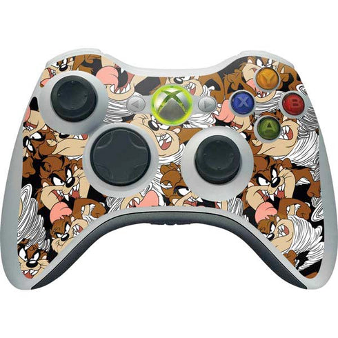 Looney Tunes Taz Super Sized Pattern Xbox 360 Wireless Controller Skin