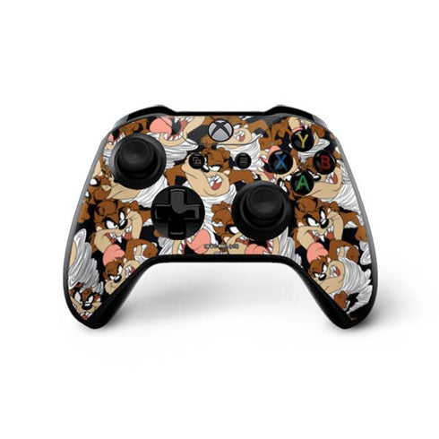 Looney Tunes Taz Super Sized Pattern Xbox One X Controller Skin