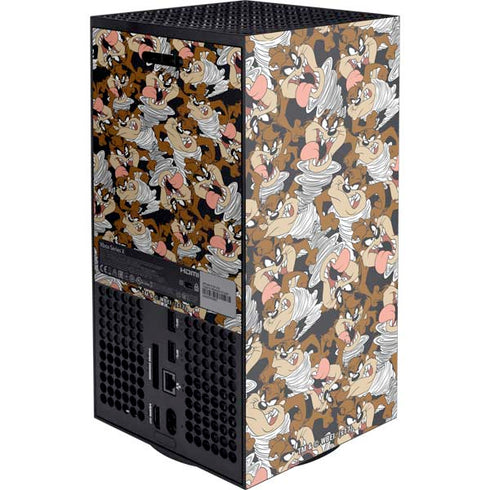 Looney Tunes Taz Super Sized Pattern Xbox Series X Console Skin