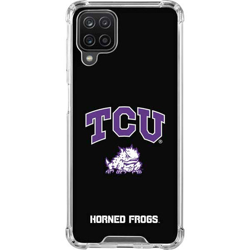 TCU Horned Frogs Logo Galaxy A12 Clear Case