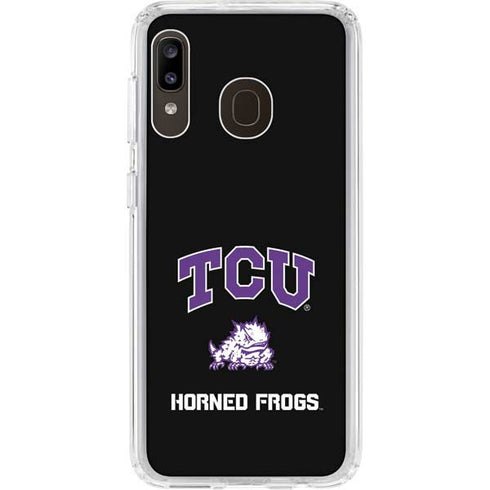 TCU Horned Frogs Logo Galaxy A20 Clear Case