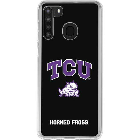 TCU Horned Frogs Logo Galaxy A21 Clear Case