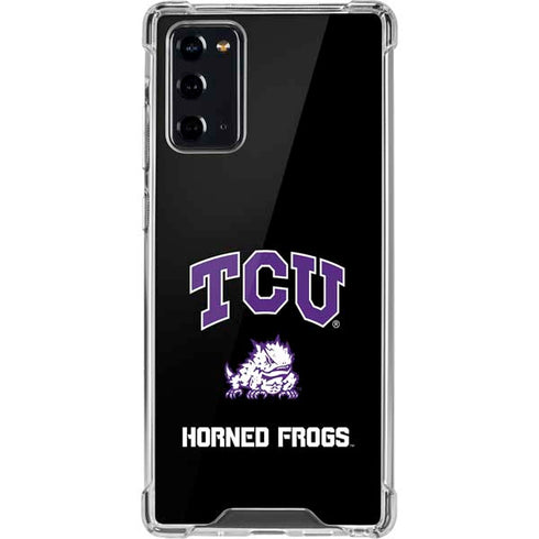 TCU Horned Frogs Logo Galaxy Note20 5G Clear Case