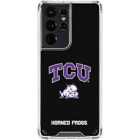 TCU Horned Frogs Logo Galaxy S21 Ultra 5G Clear Case