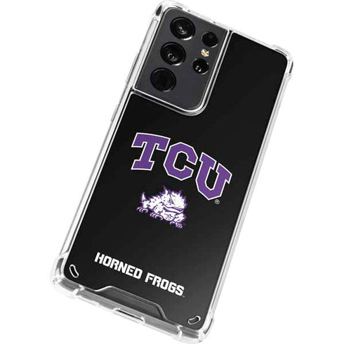 TCU Horned Frogs Logo Galaxy S21 Ultra 5G Clear Case
