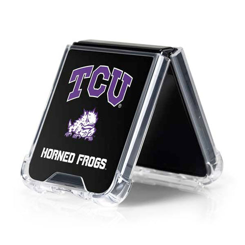 Texas Christian University TCU Horned Frogs Logo Galaxy Z Flip5 5G Clear Case