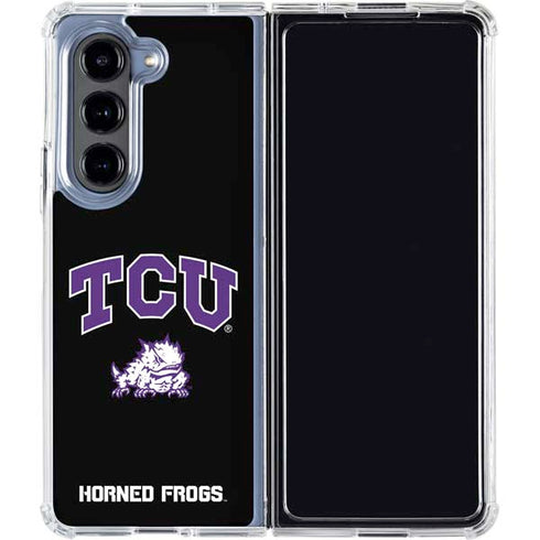 Texas Christian University TCU Horned Frogs Logo Galaxy Z Fold5 5G Clear Case