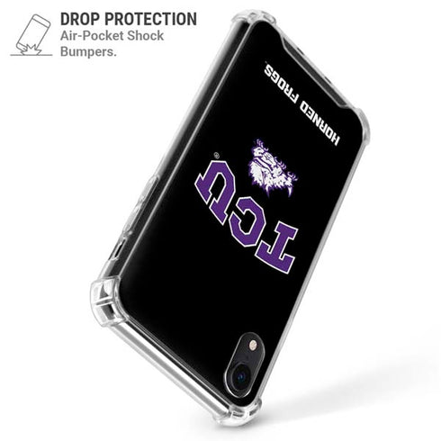 Texas Christian University TCU Horned Frogs Logo iPhone XR Clear Case