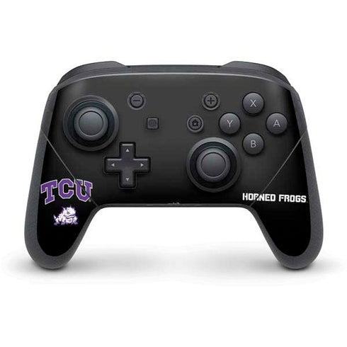 TCU Horned Frogs Logo Nintendo Switch Pro Controller Skin