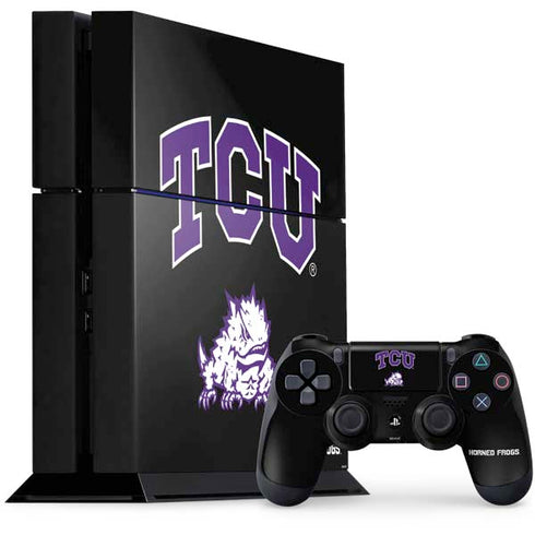 TCU Horned Frogs Logo PS4 Console and Controller Bundle Skin